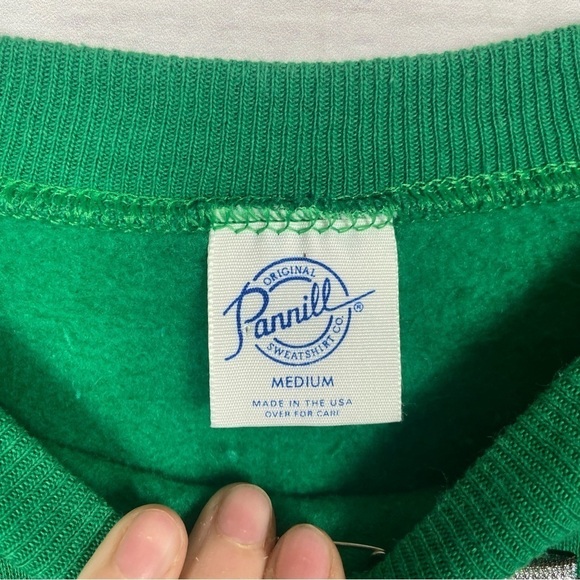 Pannill Sweatshirt Co. green holiday bells size medium crewneck Vintage sweater - Picture 3 of 3